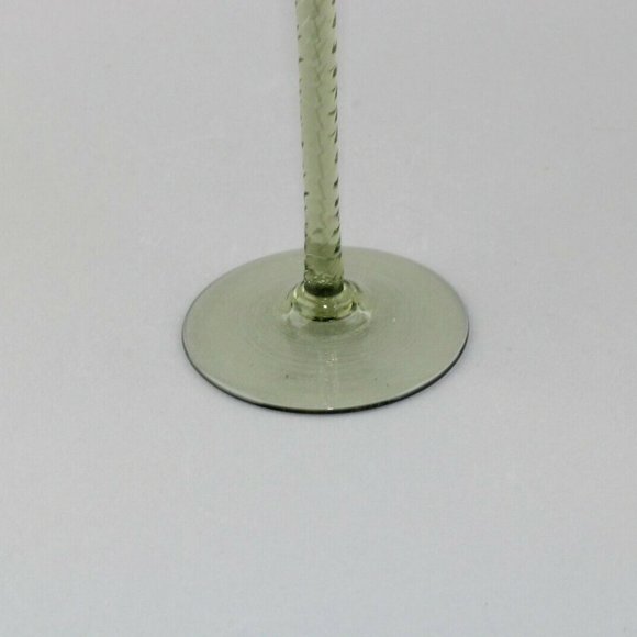MCM Dabs Italy Light Green Blown Glass Tall Stem - Picture 5 of 12